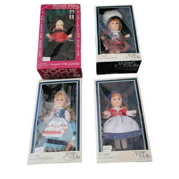 Vintage - 1977 Ginny Far Away Lands Doll Collection Set of 4 - 8" Dolls